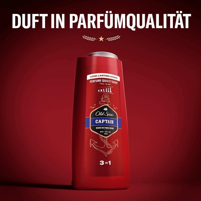 Old Spice Captain 3-in-1 Shower Gel & Shampoo for Men