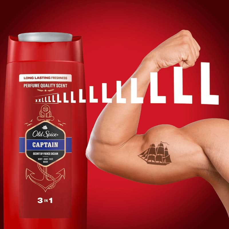 Old Spice Captain 3-in-1 Shower Gel & Shampoo for Men