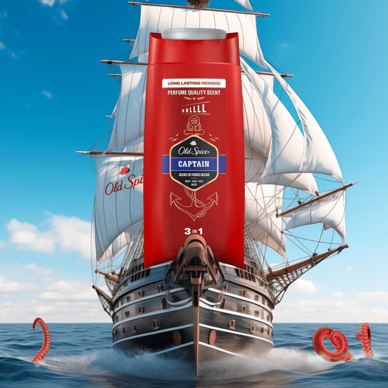 Old Spice Captain 3-in-1 Shower Gel & Shampoo for Men