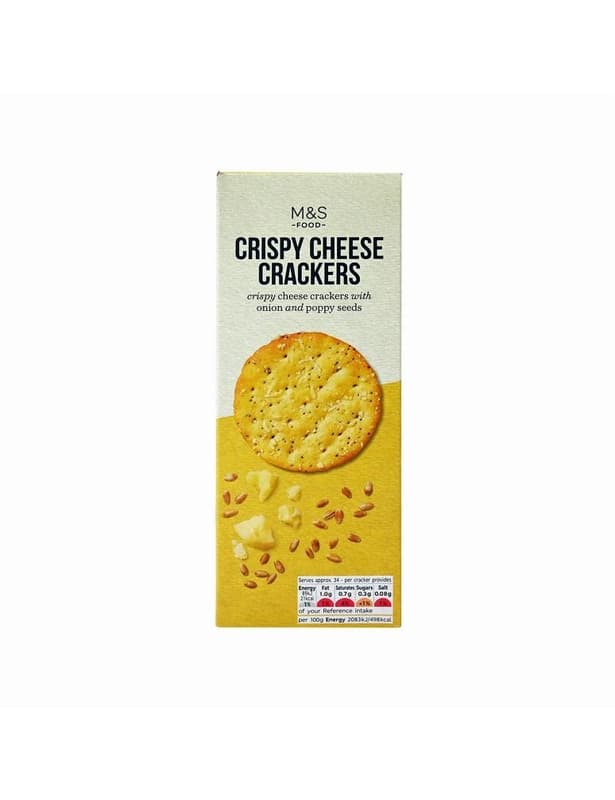 Marks & Spencer Knusprige Käsecracker mit Zwiebeln und Mohnsamen