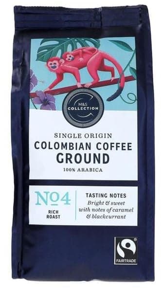 Marks & Spencer ground Colombian coffee beans, 100% Arabica