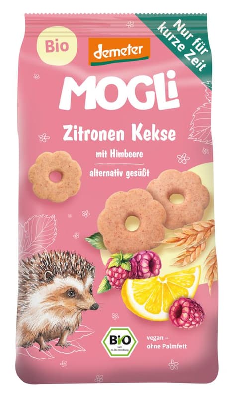 MOGLi Bio Zitronen Kekse mit Himbeere