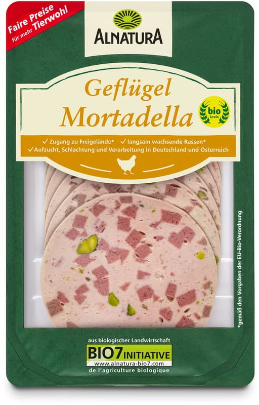 Alnatura BIO Poultry Mortadella with Pistachios