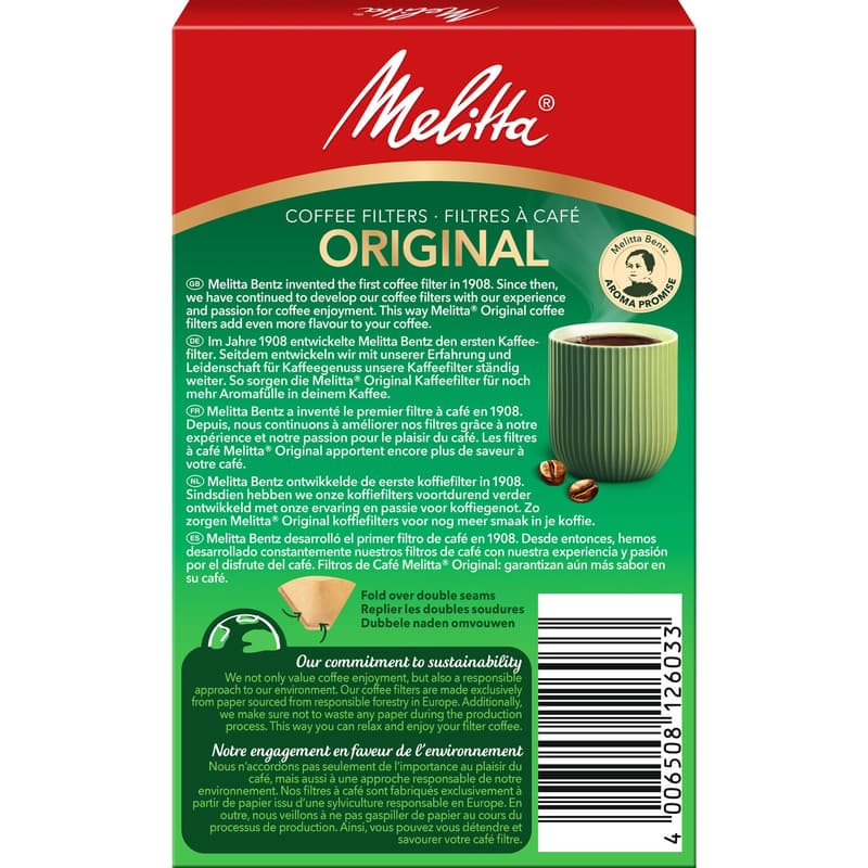 Melitta® Coffee Filters Original 100