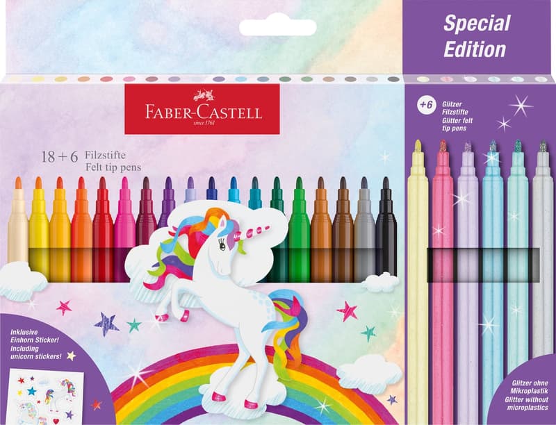 Faber-Castell Filzstift Einhorn +Sticker