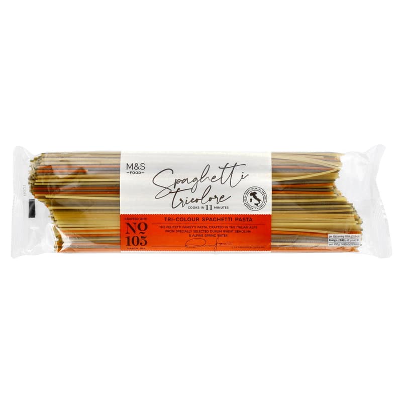 Marks & Spencer Durum Wheat Semolina Spaghetti Tricolore