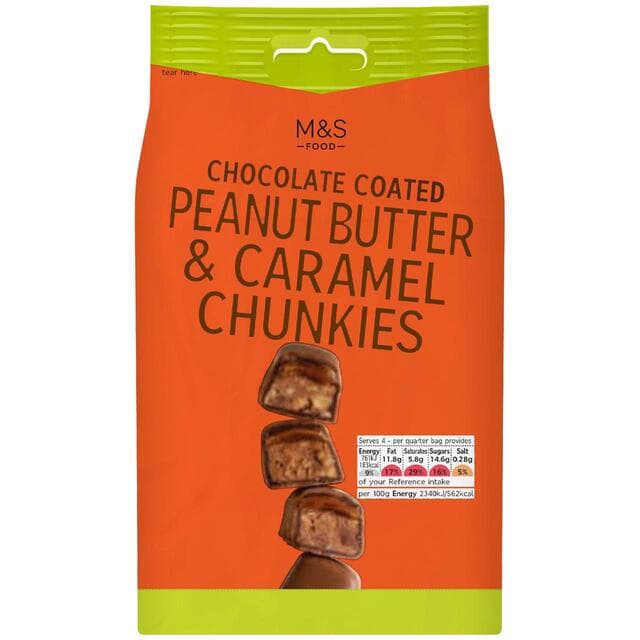 Marks & Spencer Chocolate Coated Peanut Butter & Caramel Chunkies