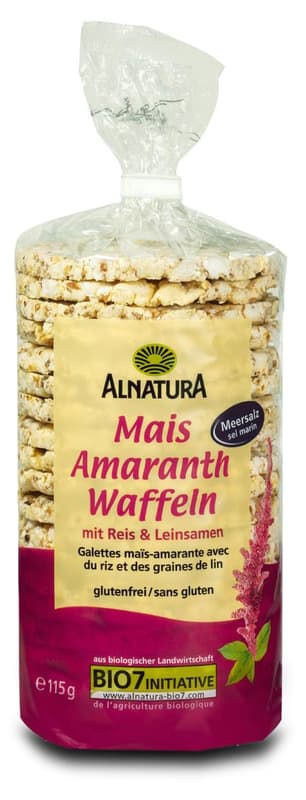 Alnatura Bio Mais-Amaranth-Waffeln mit Meersalz