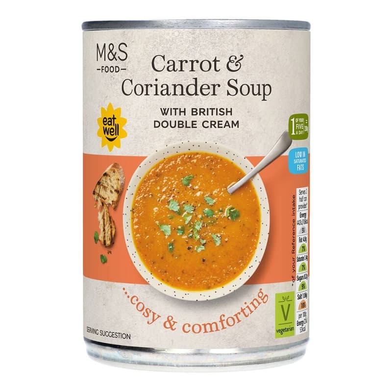 Marks & Spencer Karotten-Koriander-Suppe mit Doppelrahm