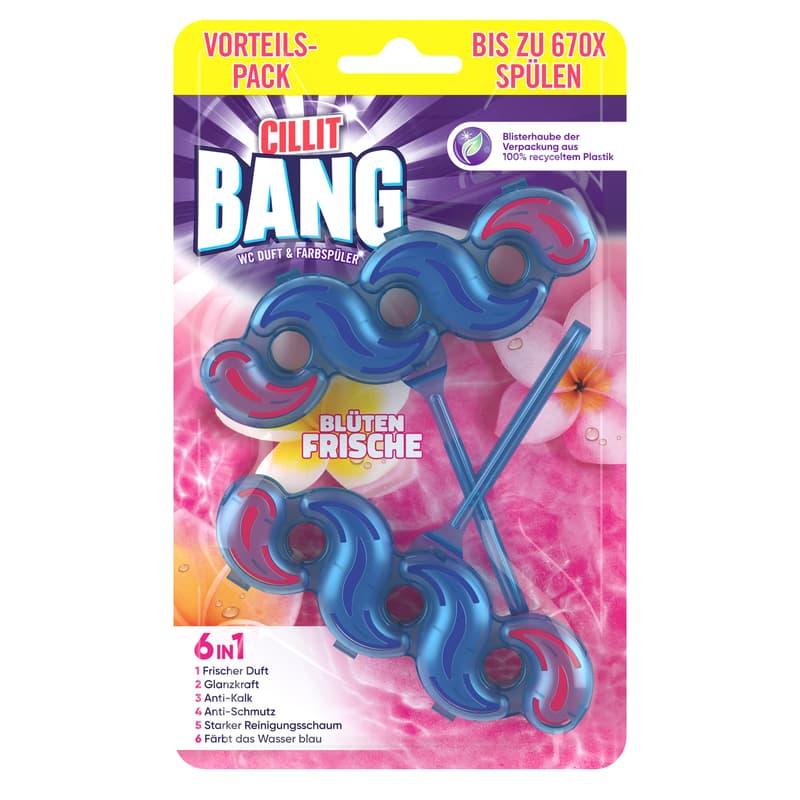 Cillit Bang 6in1 WC Fragrance & Colour Rinse Blossom Freshness