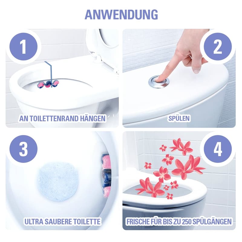 Cillit Bang 6in1 WC Fragrance & Colour Rinse Blossom Freshness