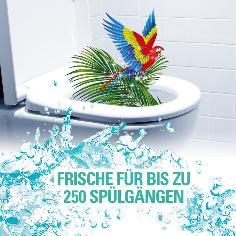 Cillit Bang 6-in-1 Toilet Fragrance & Colour Rinse Aid Tropical Lagoon