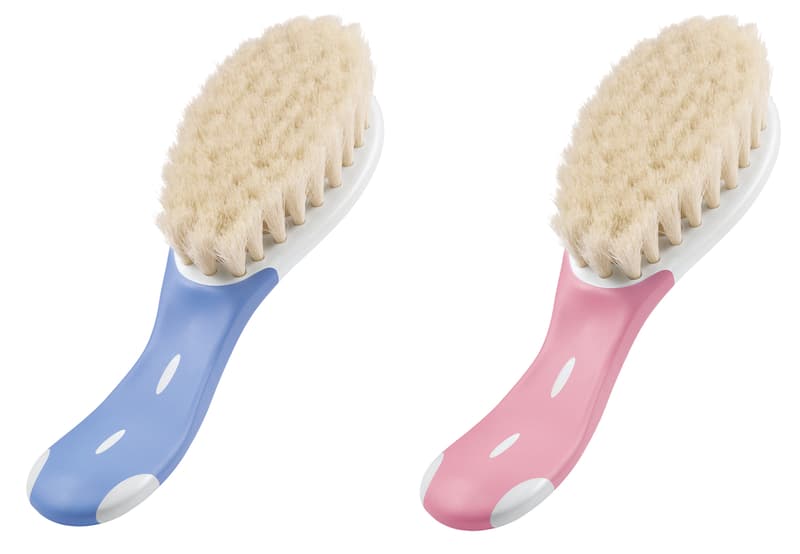 NUK extraweiche Babybürste 100% echtes Ziegenhaar