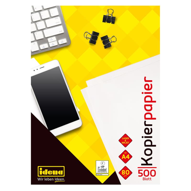 Idena Kopierpapier 80g/m² weiß DIN A4 500 Blatt