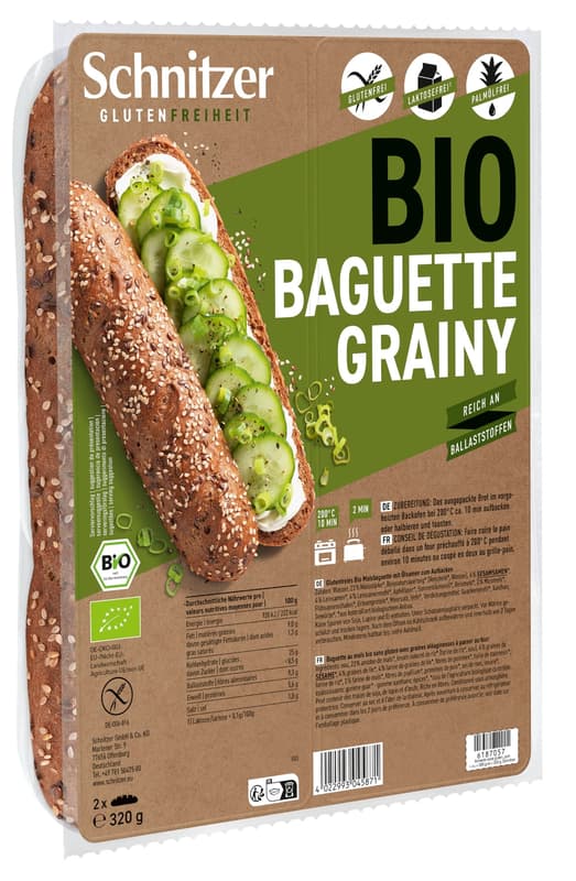 Schnitzer ORGANIC Baguette Grainy
