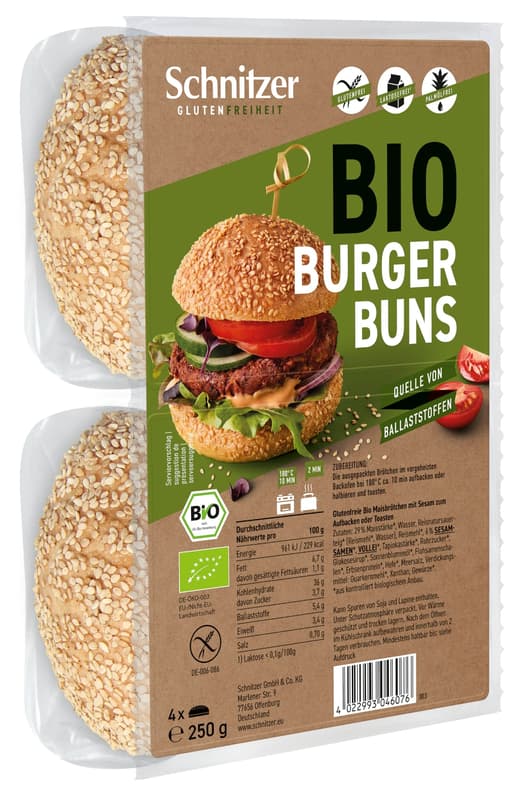 Schnitzer ORGANIC Burger Buns