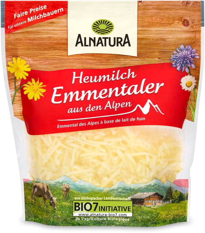 Alnatura Organic Emmental cheese grated