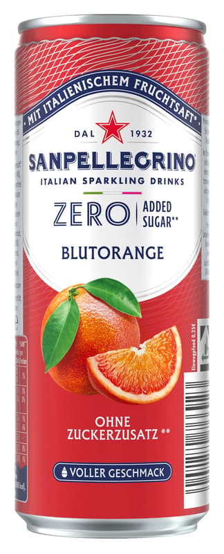 San Pellegrino Blutorange Zero Added Sugar 1x0,33l Dose (EINWEG)