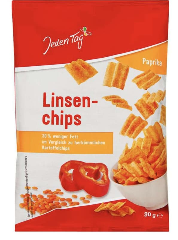 Jeden Tag Linsenchips Paprika