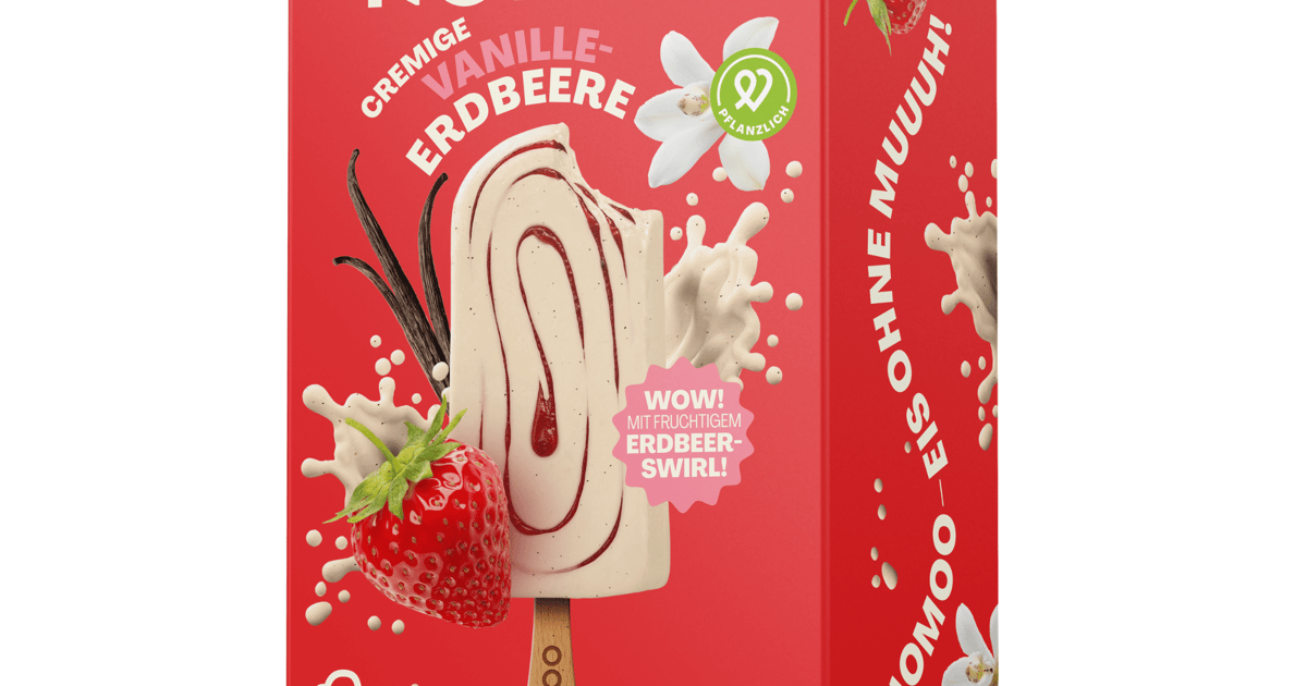 Nomoo Vanilla-Strawberry Ice Cream 3x65 ml