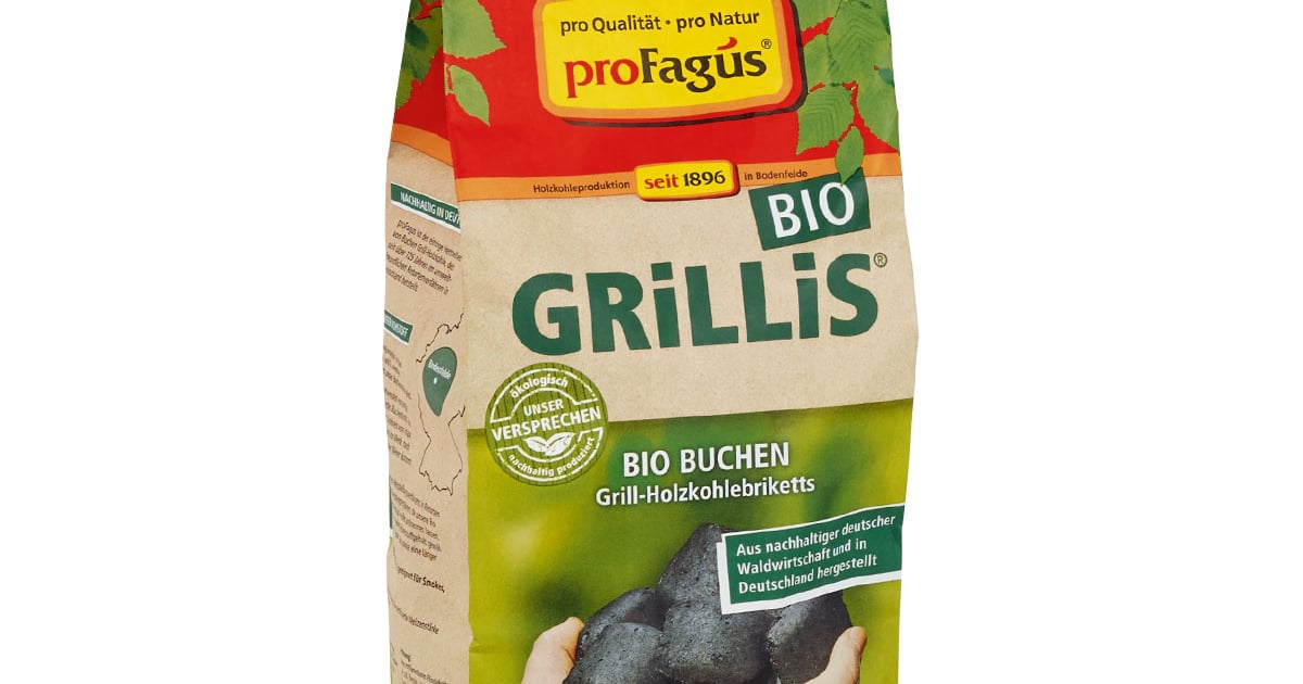 Profagus BIO GRILLIS Buchen Grill-Holzkohlebriketts