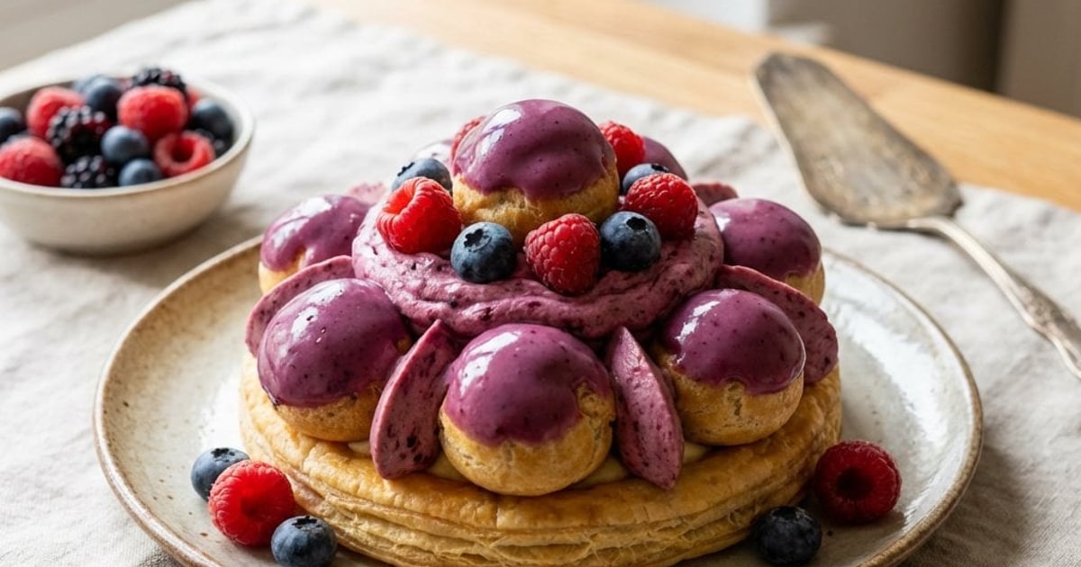 St. Honoré Cake with Forest Berries | Knuspr-Küche