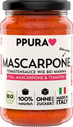 PPURA BIO Sugo Mascarpone mit italienischer Mascarpone und Tomaten