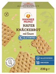 Hammermühle Hafer Knäckebrot mit Sesam glutenfrei