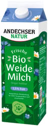 Andechser organic low-fat milk 1,5%, longer fresh