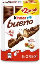 Kinder bueno 6 + 2 Stück