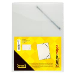 Idena folder PP with rubber band translucent white DIN A4