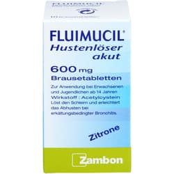 FLUIMUCIL acute cough suppressant 600 effervescent tablets