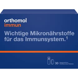 ORTHOMOL Immun drinking bottle/tablet combination pack.