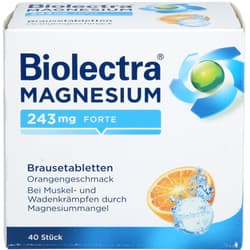BIOLECTRA Magnesium 243 mg forte Orange Brausetab.