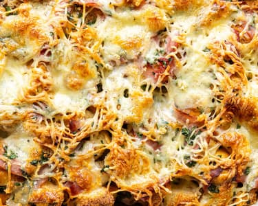 Herzhafter Brotauflauf