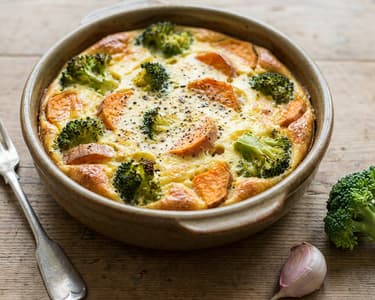 Überbackener Brokkoli mit Süßkartoffeln