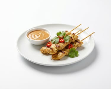 Hähnchen-Satay mit Erdnusssauce