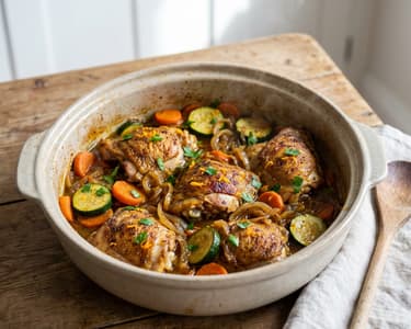 Hähnchen-Gemüse-Eintopf aus einem Topf