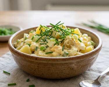 Eiersalat mit Kartoffeln