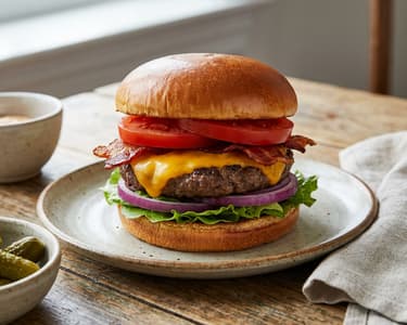 Rinderburger mit Bacon und Käse