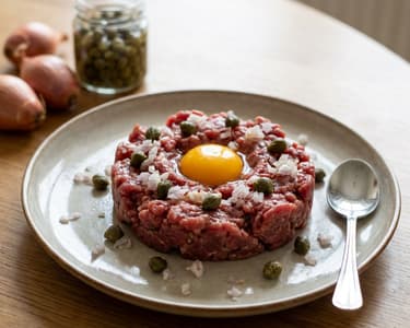 Classic Beef Tartare | Hand-chopped & Spicy