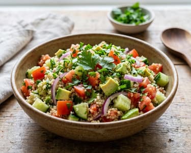 Quinoa mit Gemüse und Avocado