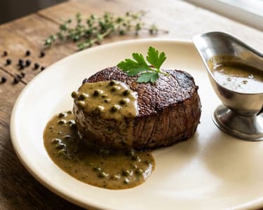 Beef Fillet Steak with Pepper Sauce