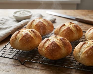 Französische Brötchen | Luftig & Knusprig