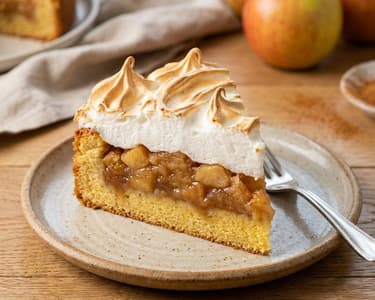 Apple Cake with Meringue Topping | Light & Juicy