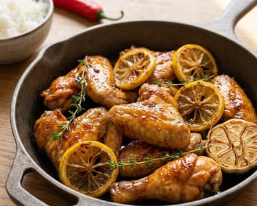 Honig-Hähnchen mit Knoblauch und Thymian