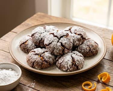Orangen-Crinkle-Cookies