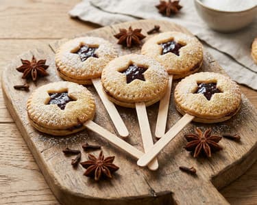 Pflaumenmus Pie Pops am Stiel