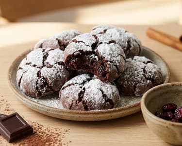Schokoladen-Crinkles mit Cranberries