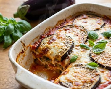 Aubergine Lasagna Parmigiana